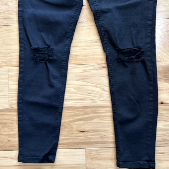 TOPSHOP Jamie Black High Waist Stretch Ripped Skinny Jeans | Size 30 - Picture 6 of 8